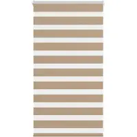 vidaXL Zebra Blind 75x100 cm stofbreedte 70,9 cm polyester zandbruin