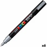 Posca Markeerstift POSCA PC-3M Zilverkleurig (6 Stuks)