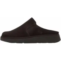 FitFlop Women Gen-FF Closed Back Mule Suede Chocolate Brown-Schoenmaat 41