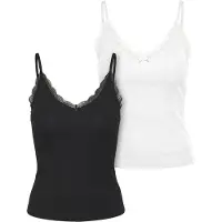 Urban Classics Top zwart / wit