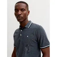 Jack & Jones Shirt 'JJEPaulos' donkergrijs / wit