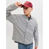 Jack & Jones Overhemd 'JORAustin' grijs / zwart / wit