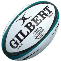 Gilbert rugbybal Advantia maat 5 zwart teal voor kinderen.
