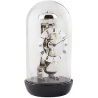 Hermle Skelet Tafelklok , mechanisch opwindbaar met sleutel / 14 daags uurwerk onder glazen stolp 23019-740791