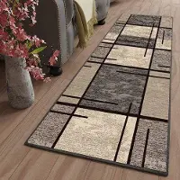 Famanu Stijlvolle, wasbare vloerkleed met geometrisch ontwerp en antislip eigenschappen
