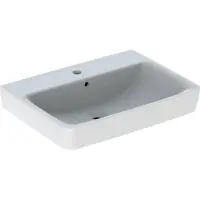 Geberit Renova Plan wastafel met kraangat en overloop 65 x 48 cm, wit