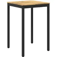 vidaXL Tuin Bar Tafel NAARDEN Wit en zwart 70 x 68,5 x 105 cm