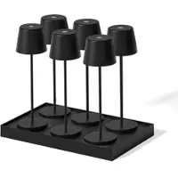 Lumisky Set van 6 tafellampen met voet. H38CM KELLY