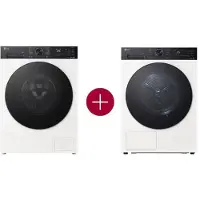 LG 11kg Wasmachine Wit F4X5511THB + 8kg Warmtepomp droger Wit RH5008 - F4X5511THB.RH5008