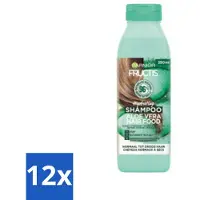Garnier - Fructis Hair Food Aloë Vera - Shampoo - Voor normaal tot droog haar - 350 ml - Voordeelverpakking - 12 stuks