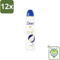 Dove – Deodorant Spray – Original – 150 ml - Voordeelverpakking - 12 stuks - Anti-transpirant - Deodorant spray