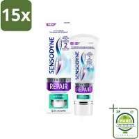 Sensodyne 15 x - Tandpasta - Clinical Repair - Deep Clean - Grondige Reiniging - 75 ml - Grootverpakking - Gevoelige Tanden - Tandpasta - - Tandenpoetsen - Tandplak Verwijderen