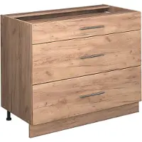 Vicco Keukenonderkast Fame-Line, Goudkleurig Eiken/Goudkleurig Eiken, 100 cm, WB Eik