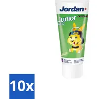 Jordan 10 x - Junior - Tandpasta - 6-12 jaar - 50 ml - Tandpasta Voor Kinderen - Tandpasta 6-12 Jaar - Fluoride 1450 Ppm - Wisselgebit Bescherming - Gaatjesvoorkomend