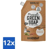 Marcel's Green Soap 12 x Marcel’s Green Soap – Allesreiniger Navulling – Sandelhout & Kardemom – 500 ml - Handzeep Navulling - Sandelhout En Kardemom - Natuurlijke Handzeep - Biologische Handzeep - Duurzame Handzeep