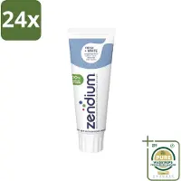 Zendium - Tandpasta - Fresh+ White - 75 ml - Voordeelverpakking - 24 stuks - Witte tanden - Enzymen