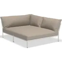 Houe Loungeset Level 2 Cozy Corner Right Frame Muted White Cushion Ash