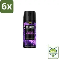 Axe - Deodorant Spray - Purple Patchouli - Verfrissend - Kruidige Geur - 150 ml - Voordeelverpakking - 6 stuks - deodorant - Deodorant spray