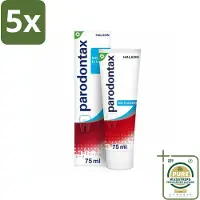 Parodontax 5 x – Tandpasta – Zonder Fluoride – 75 ml - Grootverpakking - Tandpasta Zonder Fluoride - Gezond Tandvlees - Bloedend Tandvlees - Tandplak Verwijderen - Natuurlijke Tandpasta