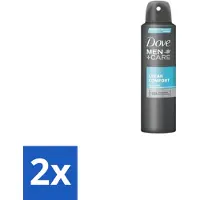 Dove 2 x Men+Care – Deodorant Spray – Clean Comfort – 200 ml - Anti-transpirant Spray - Okselgeur - Frisse Geur - Schone Geur - Okselverzorging