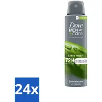 Dove 24 x Men+Care Deodorant Spray - Extra Fresh - 150 ml - Mannen Deodorant - Anti-transpirant - Deodorant Spray - Langdurige Bescherming - Zweetvrije Oksels