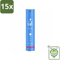 Taft 15 x - Ultra 4 - Haarspray - Langdurige fixatie - 250 ml - Grootverpakking - Haarspray - - Ultra Strong - Langdurige Fixatie - Haarverzorging