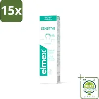 Elmex 15 x Tandpasta Sensitive Original 75 ml - Grootverpakking - Gevoelige Tanden - Tandpasta - Aminfluoride - Cariës - Tandgevoeligheid
