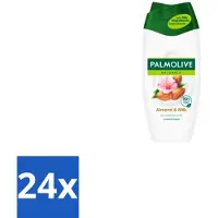 Palmolive 24 x – Douchecrème – Naturals Almond & Milk – 500 ml - Douchecrème - Huid Verzorgen - Natuurlijke Reiniging - Zachte Huid - Hydraterende Douchecrème