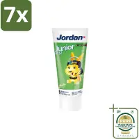 Jordan 7 x - Junior - Tandpasta - 6-12 jaar - 50 ml - Grootverpakking - Tandpasta Voor Kinderen - Tandpasta 6-12 Jaar - Fluoride 1450 Ppm - Wisselgebit Bescherming - Gaatjesvoorkomend