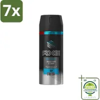 Axe 7 x - Deodorant Bodyspray - 48hrs Fresh - Ice Chill - Frozen Mint & Lemon - 150 ml - Grootverpakking - Ice Chill - Deodorant - Frisheid - Geurbestrijding - Bevroren Munt