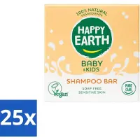 Happy Earth 25 x – Shampoo Bar – 100% Natuurlijk Baby & Kids – 50 g - Baby Shampoo - Natuurlijke Shampoo - Zeepvrije Shampoo - Kindershampoo - 100% Natuurlijke Shampoo
