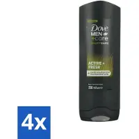 Dove 4 x Men+Care Douchegel - Sport Active Fresh - 250 ml - Douchegel - Mannen - Sport - 2-in-1 - Hydratatie