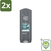 Dove Men+Care Douchegel - Eucalyptus & Mint - 250 ml - Voordeelverpakking - 2 stuks - Douchegel - Mannen