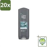 Dove 20 x Men+Care Douchegel - Eucalyptus & Mint - 250 ml - Grootverpakking - Douchegel - Mannen - Verzorging - Hydratatie - Eucalyptus