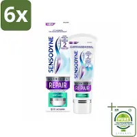Sensodyne - Tandpasta - Clinical Repair - Deep Clean - Grondige Reiniging - 75 ml - Voordeelverpakking - 6 stuks - Gevoelige tanden - Tandpasta