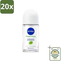 Nivea 20 x - Deodorant Roller - Frisse Puurheid - Antibacterieel - 48 Uur Werking - 50 ml - Grootverpakking - Deodorant Roller - Frisse Puurheid - 48 Uur Werking - Anti-geur - Anti-zweet
