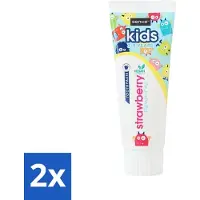 Sence 2 x - Kids 3-8 Jaar - Tandpasta - Aardbei Smaak - Vegan - 75 ml - Tandpasta Voor Kinderen - Kindertandpasta - Aardbei Tandpasta - Vegan Tandpasta - Tandenpoetsen Voor Kinderen