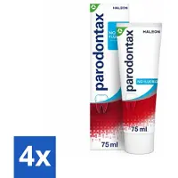 Parodontax 4 x – Tandpasta – Zonder Fluoride – 75 ml - Tandpasta Zonder Fluoride - Gezond Tandvlees - Tandplak Verwijderen - Natuurlijke Mondhygiëne - Bloedend Tandvlees