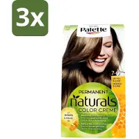 Palette 3 x Poly - Haarverf - Middenblond 7-0 - 115ml - Haarverf - Middenblond - Permanente Haarverf - Natuurlijke Kleur - Haar Verzorging