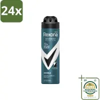 Rexona Men - Deodorant Spray - Advanced Protection Invisible - Langdurige Frisheid - 150 ml - Voordeelverpakking - 24 stuks - Deodorant - 72 uur bescherming