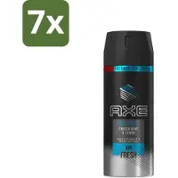 Axe 7 x - Deodorant Bodyspray - 48hrs Fresh - Ice Chill - Frozen Mint & Lemon - 150 ml - Ice Chill - Deodorant Bodyspray - 48h Fresh - Bevroren Munt En Citroen - Geurbestrijding