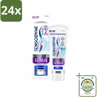 Sensodyne - Tandpasta - Clinical Repair - Active White - Tandglazuur Herstellen - 75 ml - Voordeelverpakking - 24 stuks - Wittere tanden - Gevoelige tanden