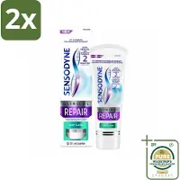 Sensodyne - Tandpasta - Clinical Repair - Deep Clean - Grondige Reiniging - 75 ml - Voordeelverpakking - 2 stuks - - Tandenpoetsen
