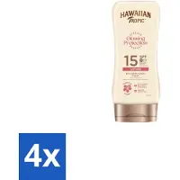 Hawaiian Tropic 4 x – Zonnebrand Lotion – Satin Protection Ultra Radiance – SPF - Zonbescherming - Zonlotion - Stralende Huid - Zonnebrandlotion - Huidbescherming