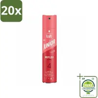 Taft 20 x - Reflex Shine 4 - Junior Haarspray - Glanzende finish - 250 ml - Grootverpakking - Haarspray - Glans - Fixatie - Junior - Haarverzorging