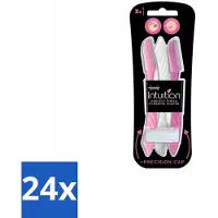 Wilkinson Sword 24 x Wilkinson Intuition - Navulmesjes - Wenkbrauw Shaper - Precisie - 3 mesjes - Wenkbrauw Epileren - Wenkbrauw Shaper - Precisie Epilator - Ontharingsmesjes - Gezicht Exfoliëren