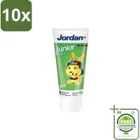 Jordan 10 x - Junior - Tandpasta - 6-12 jaar - 50 ml - Grootverpakking - Tandpasta Voor Kinderen - Tandpasta 6-12 Jaar - Fluoride 1450 Ppm - Wisselgebit Bescherming - Gaatjesvoorkomend