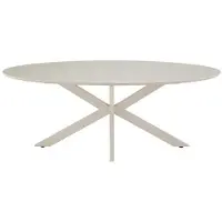 Giga Meubel Eettafel Gimo - Ovaal Beige HPL - 200x100x76cm