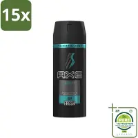 Axe 15 x - Deodorant Bodyspray - 48hrs Non Stop Fresh - Apollo - 150 ml - Grootverpakking - Apollo - Deodorant Spray - Frisse Geur - Lichaamsgeur Bescherming - Langdurige Bescherming