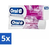 Oral-B 5 x - 3D White Advanced – Tandpasta – Luxe – Glamorous White – 75 ml - Koffiezetapparaat